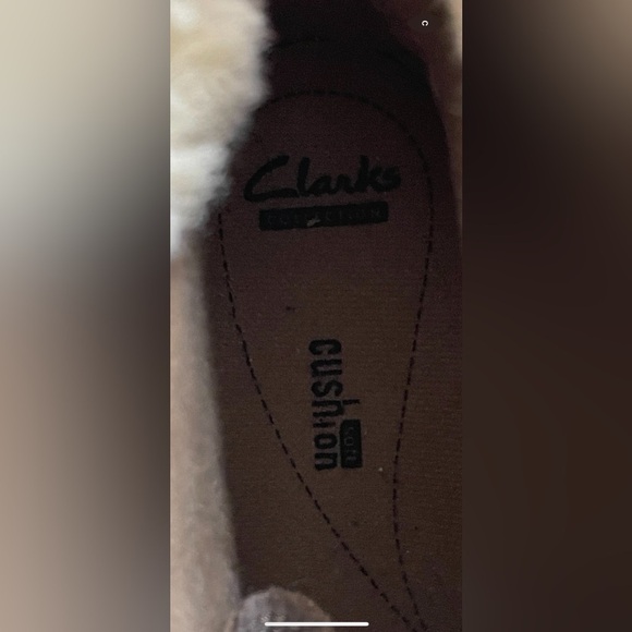 Clarks Mazlyn Arctic Pewter Leather Women's‎ Fur  Boots Size 8 - Picture 13 of 13